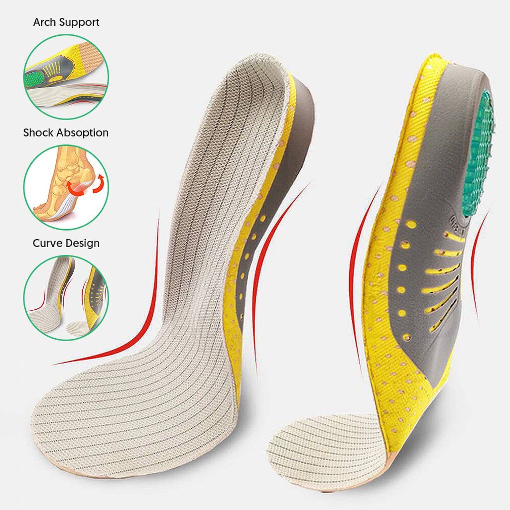 1 Pair of Orthopedic Insoles With Shock Absorption - Naturally Ease Plantar Fasciitis Pain - Size S