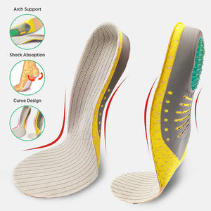 2 Pairs of Orthopedic Insoles With Shock Absorption - Naturally Ease Plantar Fasciitis Pain - Size S